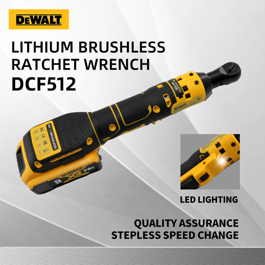 DEWALT DCF512 1/2 inch Variable Speed Brushless Power Wrench LED light Cordless Ratchet Wrench 20V Battery Electric Tools