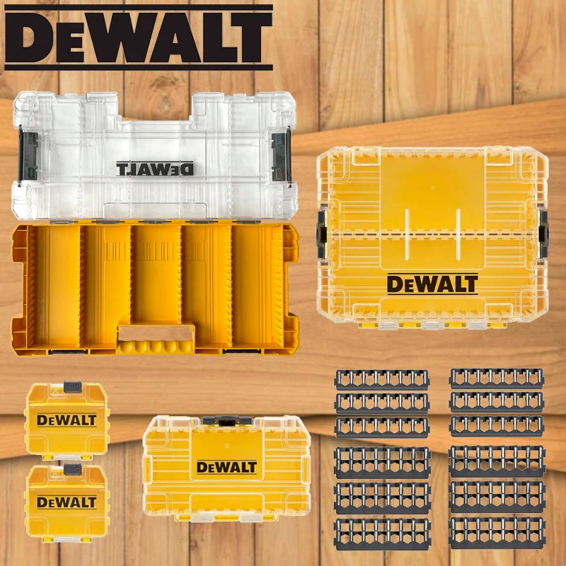 DEWALT Original TSTAK Yellow Tool Accessories Storage Box Drill Bit Support Containment Mini Tough Case