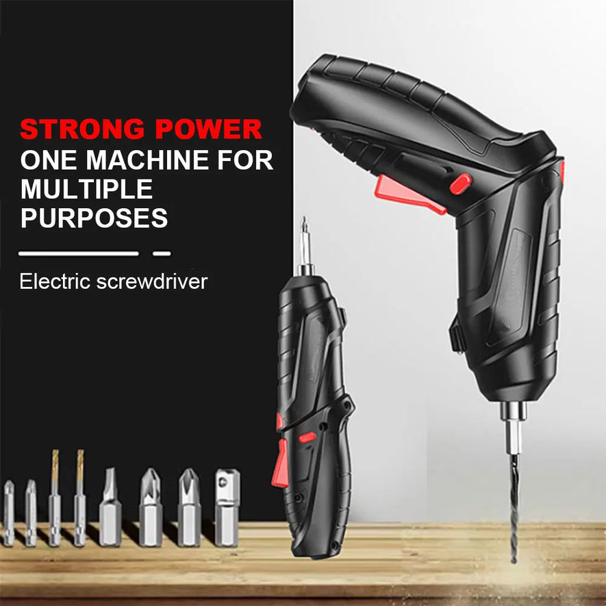 Mini Cordless Electric Screwdriver Rechargeable 1800mah Adjustment Power Drill 3.6V Power Tools Set Household Maintenance Repair