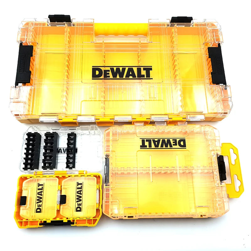 DEWALT Original TSTAK Yellow Tool Accessories Storage Box Drill Bit Support Containment Mini Tough Case