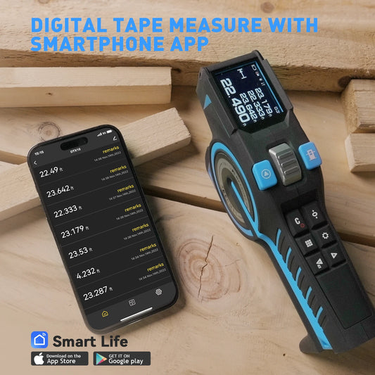 3-In-1 Laser Tape Measure DTX10 100M Professional Laser Distance Meter with Instant Digital Readout, Green Laser Line Marking