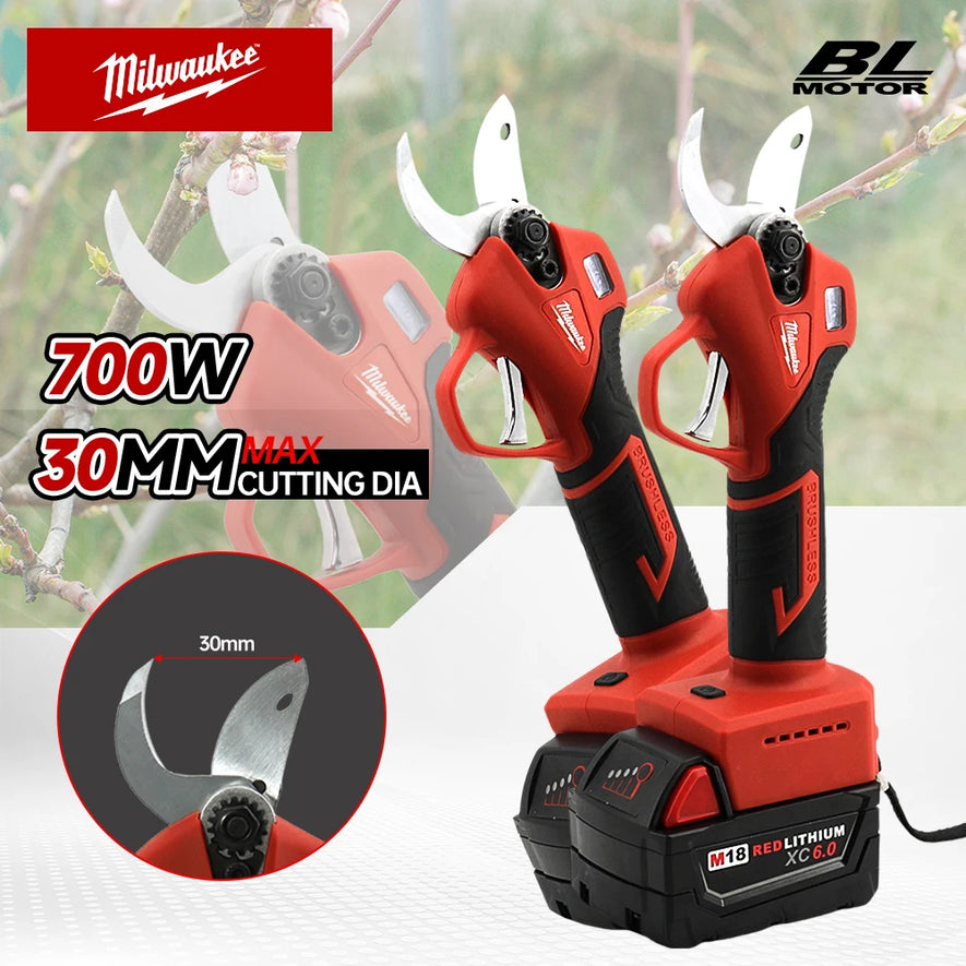 Milwaukee M18 Battery Brushless Electric Scissors Cordless Pruning Shear Tree Branch Garden Scissors Cutter Trimmer Power Tools